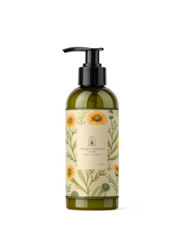 Shampoo limpiador facial de Avena y Caléndula