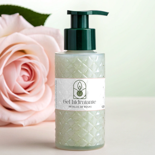 Gel hidratante de petalos de rosas
